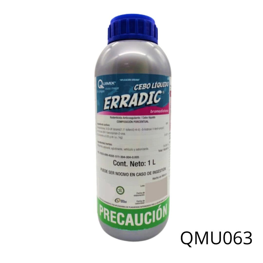 ERRADIC CEBO LIQUIDO Bromadiolona 0.005% 1 L