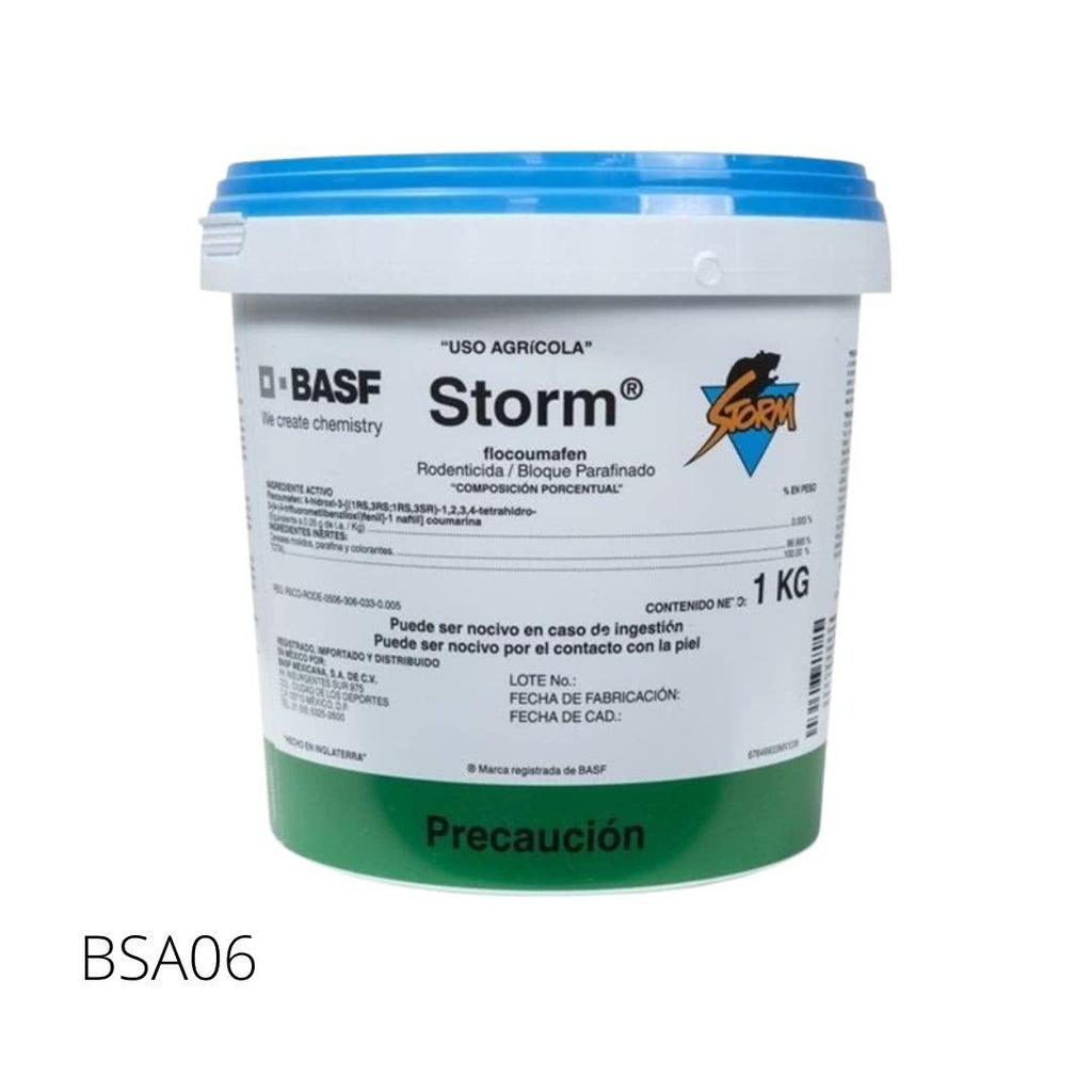 Storm Flocoumafen .005% Rata y Ratón 1 Kg