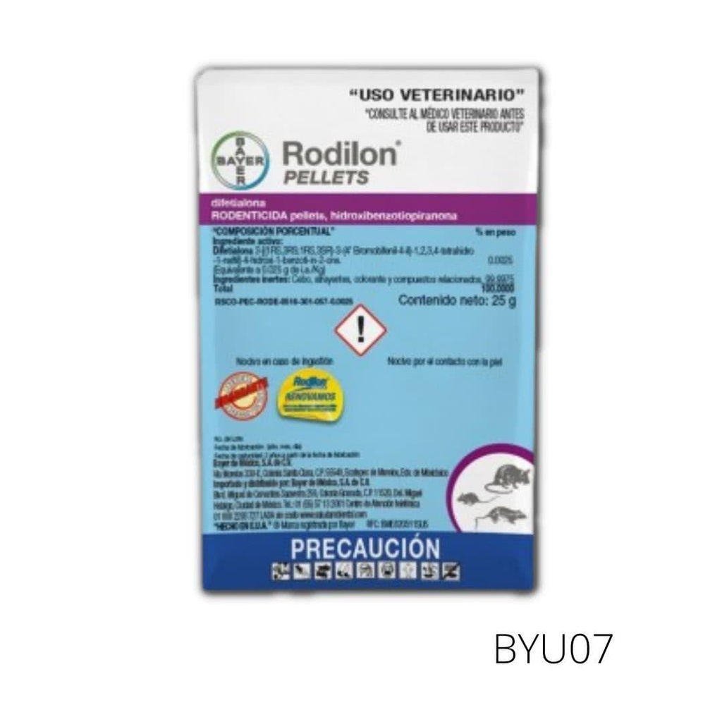 RODILON PELLETS Difetialona 0.0025% 25 g