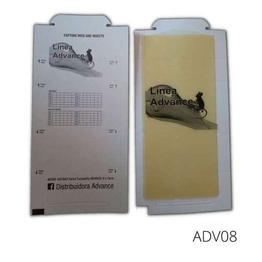 [ADV08] 150 MAX 8GRS ADVANCE 9X16 CM TRAMPA PEGAMENTO INSECTOS