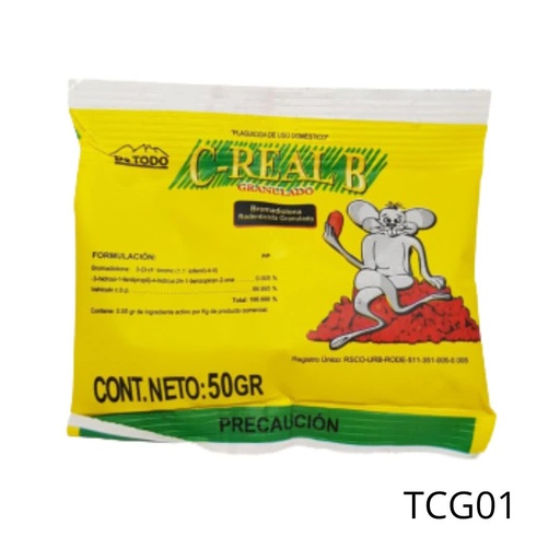 [TCG01] C-REAL B GRANULADO Bromadiolona 50 g