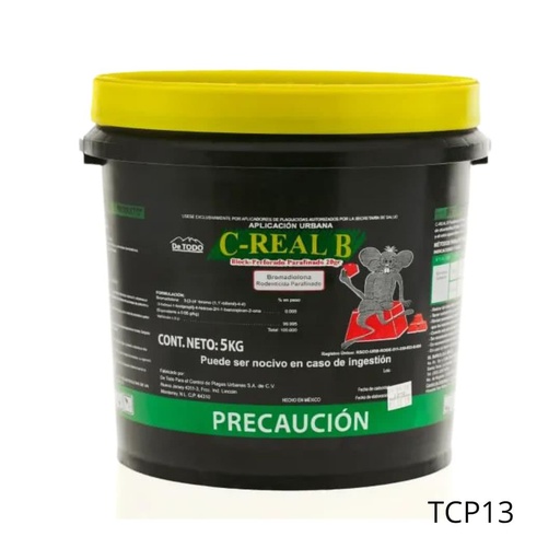 [TCP13] C-REAL B PARAF. PERFORADO BLOCK 20 g Bromadiolona 5 kg