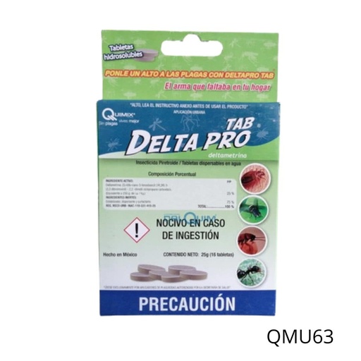 [QMU63] DELTA PRO TAB Deltametrina 25% 16 tabletas