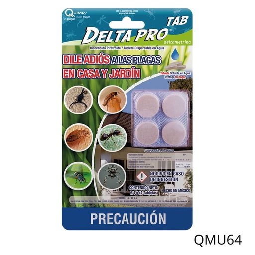 [QMU64] DELTA PRO TAB Deltametrina 25% 4 tabletas