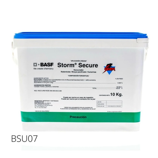 [BSU07] Storm Secure Flocoumafen .005% Rata y Ratón 10 kg