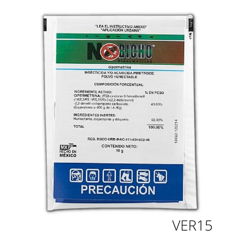 [VER15] NO BICHO 40  PH Cipermetrina 40% 10 g