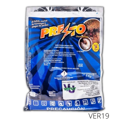 [VER19] PRESTO .5G Permetrina 0.50% 5 kg