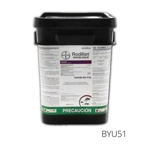 [BYU51] RODILON MINIBLOQUE AGRÍCOLA Difetialona 0.0025% 9 kg